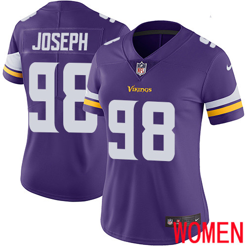 Minnesota Vikings 98 Limited Linval Joseph Purple Nike NFL Home Women Jersey Vapor Untouchable